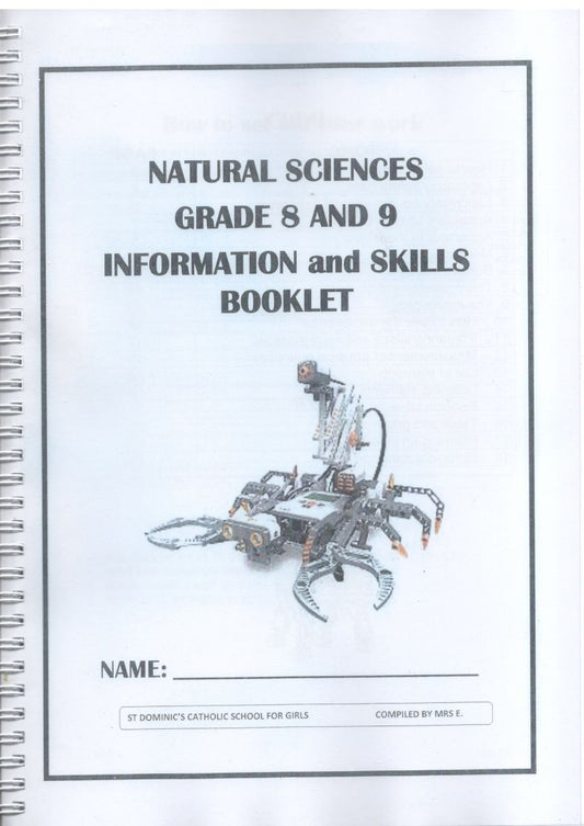 Natural Sciences Gr 8 & 9 Information & Skills