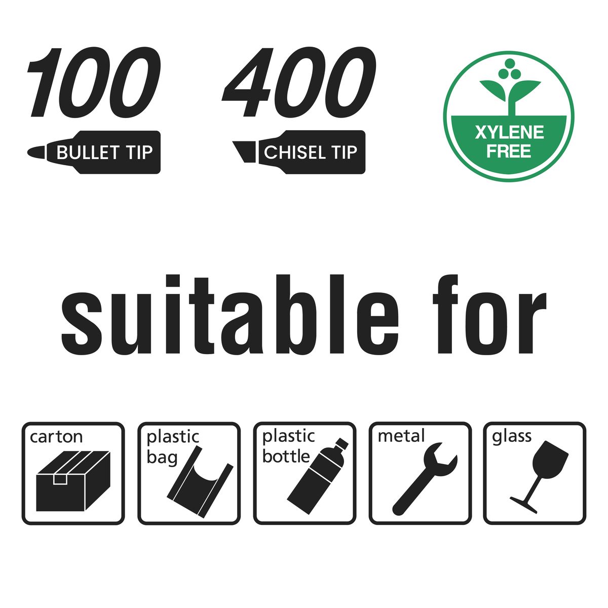 Pilot SCA-100 Bullet Permanent Marker - Wallet of 6 - Amanda Johnson & Co. Textbooks