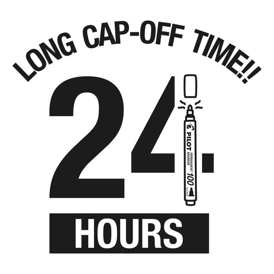 Pilot SCA-100 Bullet Permanent Marker - Wallet of 6