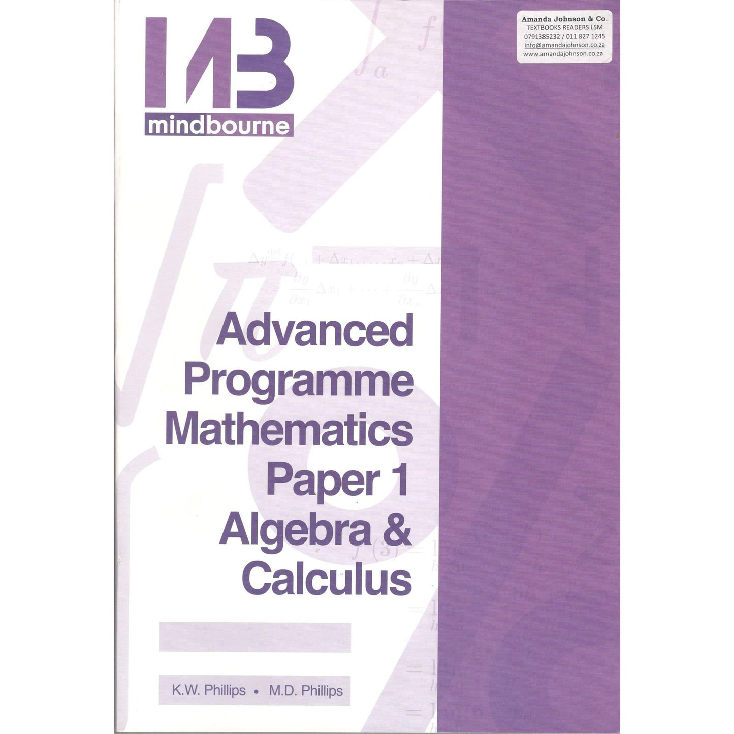 AP Maths Paper 1 Algebra & Calculus Textbook - Amanda Johnson & Co. Textbooks