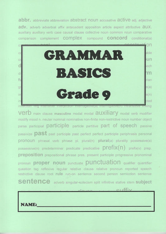 Grammar Basics Workbook Grade 9
