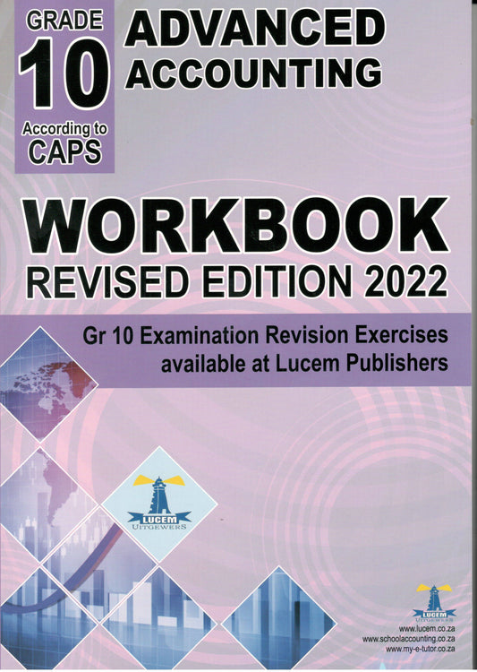 Advanced Accounting Workbook Grade 10 - 2022 ED. - Amanda Johnson & Co. Textbooks