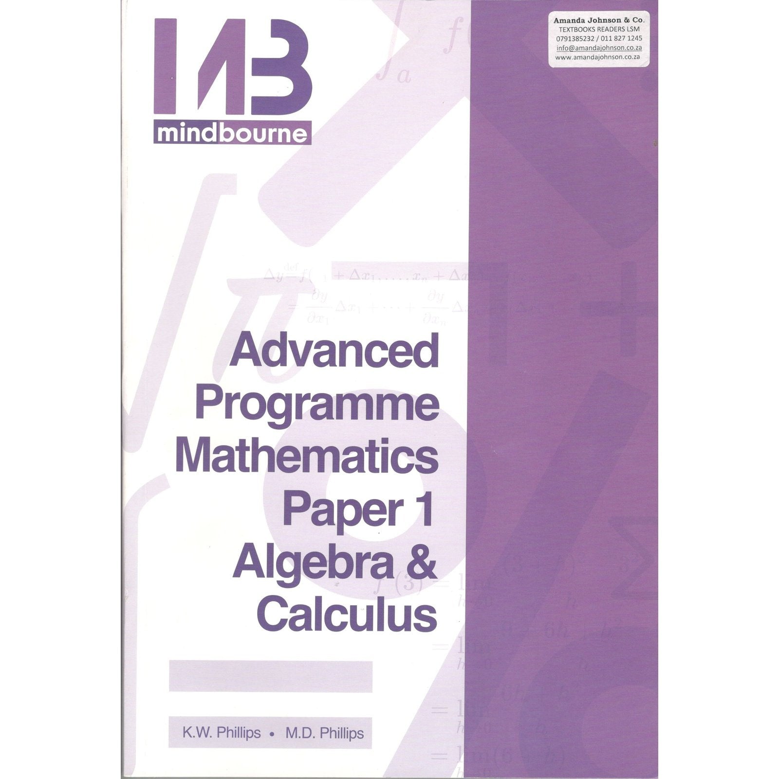 Ap Math Book Logo AP Maths Paper 1 Algebra & Calculus Textbook – Amanda Johnson & Co ...