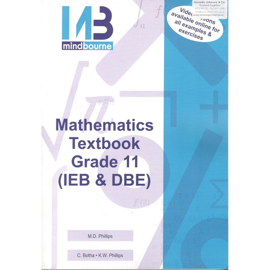Mindbourne Mathematics Grade 11 Textbook & Audio-visual Licence